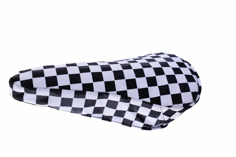 Chequered Saddle Cover Black and White